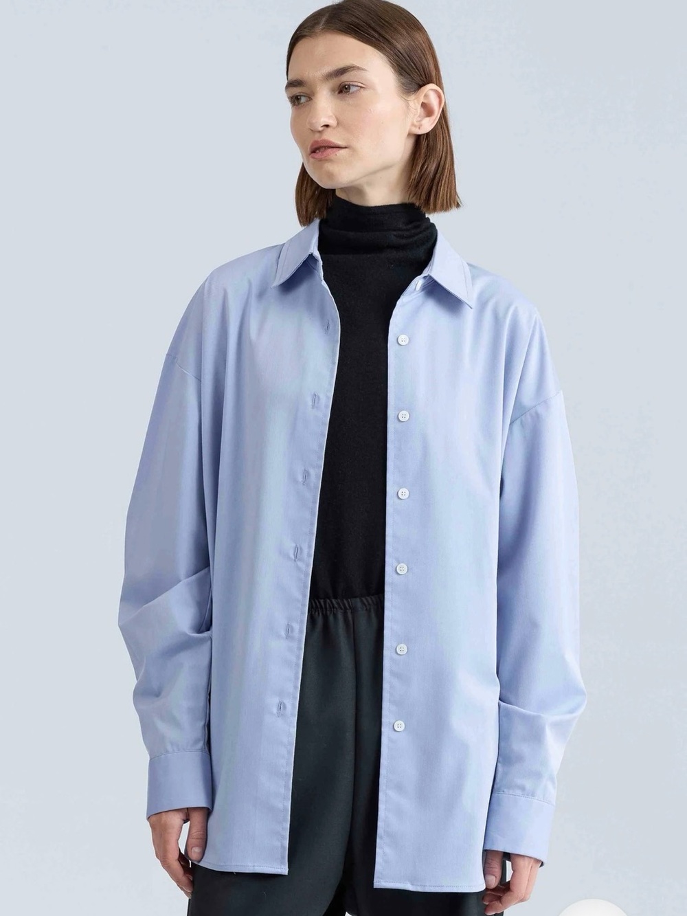 Almina Concept Oversized Shirt  Blue Button DownSize XS NWT